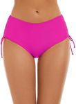 Bonneuitbebe Women's Bikini Bottoms Full Coverage Swim Bottoms Mid Waisted Bathing Suit Bottoms Swimsuit Bottoms