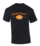 Mens Tennessee Tshirt Game Day in TN Football Sports Team Color Orange Short Sleeve T-Shirt Graphic Tee, Black, XXXXXXL