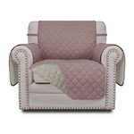 Easy-Going Sofa Slipcover Reversible Sofa Cover Furniture Protector Couch Cover with Elastic Straps for Pets Kids Children Dog Cat (Small, Pink/Beige)