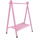 Queekay Kids Clothing Rack Kids Garment Rack for Baby Shower Pets Dolls Baby Dress up Storage Wooden Clothes Organizer with Storage Shelf Hanger Rack (Pink,Medium)