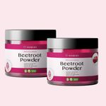 Antar-Sci 100% Pure & Natural Beetroot Powder for Face | Lips | Haircare | Natural Ingredients | Boost Energy | Immunity & Skin Glow | Pack of 2