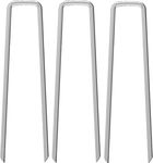 OK5STAR 100 Pack 6" Garden Stakes Pins,Heavy Duty Garden Landscape Staples Stakes Pins Galvanized Landscape Staples for Anchoring Weed Barrier Fabric