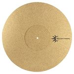 Turntable Slipmat Anti-Static Cork Mat - 1/8" Thick Vinyl Record Player Pad by Record-Happy. an Essential Upgrade for The Demanding Audiophile; with Receding Center. Improves Sound and Reduces Noise