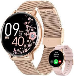 HASAKEI Smartwatch Donna con Effettua o Risposta Chiamate, 1,39" HD Smart Watch, Fisiologia Feminile, 120 Sport, Orologio Smartwatch Digitale Cardiofrequenzimetro/SpO2/Sonno Android iOS, Oro Rosa