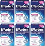 Efferdent Anti-Bacterial Denture Cleanser, Tablets - 126 Each, Pack of 6