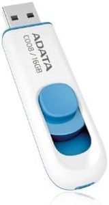 ADATA 16GB C008 - Memoria USB (Azul, Color Blanco, USB 2.0, Windows 98/2000/XP/Vista/7 Mac OS 9.0 + Linux Kernal 2.4 +)