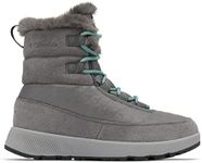 Columbia Slopeside Peak Luxe, Women's Winter Boots, City Grey X Dusty Green, 6 US