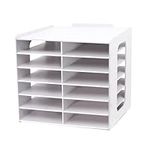 SONGWAY File Sorter Organizer for Desk - Literature Organizer 12-Slot, Student Mailbox for Classroom, Countertop Mail Organizer, Paper Storage Organizer for Home Office School