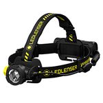 Ledlenser H7R Work - Rechargeable Outdoor LED Head Torch, Super Bright 1000 Lumens Headlamp, Water Resistant (IP67), Camping, Hiking Equipment, Head Torch Rechargeable, Up to 60 Hours Running Time