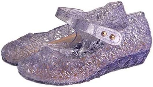 GUGUYeah Rapunzel, Sofia or Alice Princess Costumes Cute Jelly Flats Shoes for Little Girls, Toddler or Kids Purple