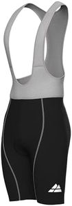 DANISH ENDURANCE Maillot de Ciclismo para Hombre Corto, Pantalón con Tirantes, Transpirable, Secado Rápido, Negro/Gris, M
