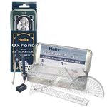 Maped Z38XH0 Helix Oxford 10 Piece Math Set, Compass, 6" Ruler, Protractor, and More