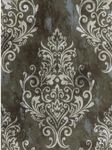 Abyssaly Vintage Gothic Peel and Stick Wallpaper, Art Nouveau Wallpaper, Traditional Contact Paper Dark 17.7in x 118in Retro Floral Damask Wall Decor Removable Mural