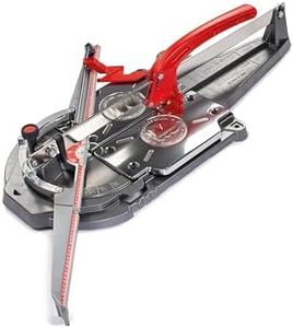 Montolit Masterpiuma 63P5 Power 5 Ergonomic Manual Tile Cutter 24.5" (63cm) Cutting Tool For Tough and Delicate Large Format Glass and Ceramic Tiles for Floor and Wall Tile Installation