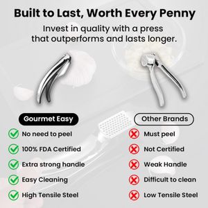 Stainless Steel Garlic Press – Heavy Duty Kitchen Tool