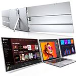 L LIMINK LK14 Portable Triple Monitor for 13-16 Inch Laptop, 14" 1200P Frameless Al Alloy IPS Display Triple Screen Laptop Monitor Extender, Tri Screen Laptop Screen Extender for Mac & Wins[USB/HDMI]