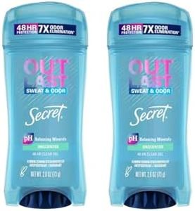 Secret Outlast Outlast XTEND Clear Gel Antiperspirant & Deodorant, Unscented, 2.6 Oz (2 Pack)