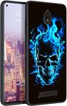 for BLU View 2/B130DL Soft TPU Case, Slim Fit BLU View 2 Case, Anti Scratch Non-Slip Full Body Protective Shockproof Cover for BLU View 2(5.5 inch 2020), Blue Burning Skull