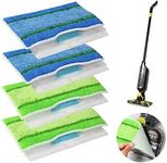 Flammi Reusable Mop Pad Heavy-Duty Compatible with Shark Vacmop VM252 VM250 VM200, Vacuum Mop Pad Refills (4 Sets) (4 Pack)