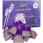 Lavender Sachets for Drawers and Closets: 20 Lavender Bags with Dried Lavender Flowers – Closet Freshener, Closet Scent – Lavender Sachet Bags Lavodia