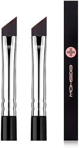 Eyeliner Brush Fine Angled - PRO Precision Gel Eye Liner Makeup Brush -Ultra Thin Slanted Flat Angle - Premium Quality - Cruelty Free Synthetic Bristles (2pcs Fine Angled Eyeliner Brush) E835 2piece