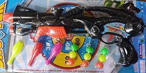 Akshaj™ Super Amazing Sharp Shooter Bowling Game Set with One Big Gun and 3 Bowling Pin and 9 Balls.(Assorted Color and Design)(Age: Above 3 Year)