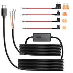 VANTRUE USB-C 2 Level Hardwire Kit with ACC Fuses for VANTRUE N5, N4 Pro, N4, N2 Pro(USB-C), N2S, E1, E1 Lite, E2, E3, X4S, S1 Pro Dash Cam 11.5ft 12V/24V to 5V Low Voltage Protection