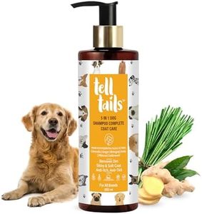 Tell Tails 5-in-1 Natural Dog Shampoo with Essential Oils | Flea, Tick & Odor Removal | Moisturizes, Detangles, Adds Shine | Antibacterial & Antifungal | Suitable for All Breeds | 250ml