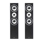 Pair of Black Fenton 3-way Home Audio Tower Speakers Bass Hi-Fi Stereo 350 Watt