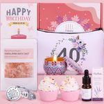 40th Birthday Gifts for Women, Personalised Birthday Hampers for Her Turning 40, Funny 40 Year Old Pamper Gifts Basket for Women Best Friend, Sister, Wife, Mum, Ladies 40th Birthday Presents Ideas