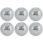 BIMUYI Mosaic Centerpieces, Decorative Sphere Balls, Mosaic Glass Orbs, 8cm Diameter, Pack of 6 (Silver)