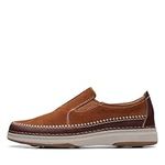 Clarks Men's Nature 5 Walk Slip On Shoes, Dark Tan Combi, 11.5 Medium US