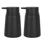 Topsky Soap Dispenser with Plastic Pump, 320ml Liquid Hand Soap Dispenser, Rustproof Pump for Kitchen & Bathroom, Great for Lotions, Essential Oil, Liquid Soaps, 2 Pack (Black)