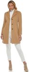 Calvin Klein Womens Classic Cashmere Wool Blend Coat, Classic Camel, 8