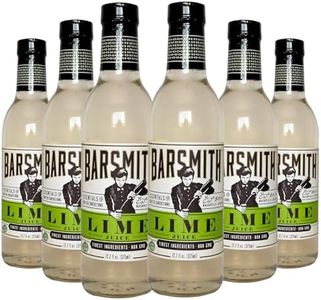 Barsmith Bar Essentials Sweetened Lime Juice - Lime Juice for Cocktails Made with Cane Sugar - No Artificial Flavors or Preservatives - Ideal for Margaritas, Gimlets & Daquiris - 12.7oz (Pack of 6)