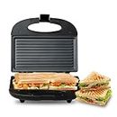 MILTON Express 800 Watt Grill Sandwich Maker | Electric Toaster Griller Sandwich Maker | Non Stick Coating Grill Plates | Power Indicators | 1 Year Warranty | Black