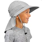 GearTOP Kids Sun Hat Casquette Enfant Sun Hats for Kids Chapeau Soleil Enfant Boys Sun Hat Girls Sun Hat Kids Beach Hats Toddler Summer Hat Toddler Sun Hat for Children Ages 5-13 UPF 50+ Light Grey