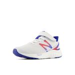 New Balance Girls Fresh Foam Arishi V4 Hook and Loop, Quartz Grey/Team Royal/Team Red, 2.5 Wide Little Kid