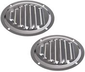 SING F LTD 2Pcs 4Inch Round Air Vent Grille Fly Screen Duct Ventilation Houseboat Yacht Barge Ship Cover (316 Stainless Steel)