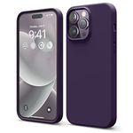 elago Compatible with iPhone 14 Pro Max Case, Liquid Silicone Case, Full Body Protective Cover, Shockproof, Slim Phone Case, Anti-Scratch Soft Microfiber Lining, 6.7 inch (Deep Purple)