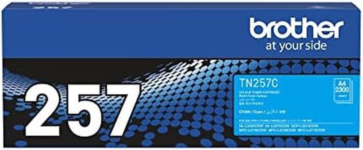 Brother Genuine TN257C High-Yield Cyan Toner Cartridge, Up to 2300 Pages (TN-257C) for Use with: HL-L3230CDW, HL-L3270CDW, DCP-L3510CDW, MFC-L3745CDW, MFC-L3750CDW, MFC-L3770CDW