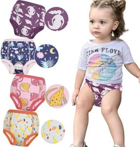 MooMoo Baby Absorbent Training Underwear 4 Packs Toddler Potty Training Pants for Boys and Girls-Cotton 4T