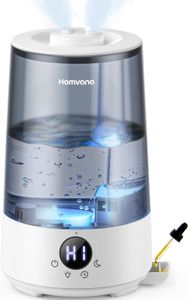 Homvana 3.6L Cool Mist Humidifier – Grey, Large Room Air Moisturizer