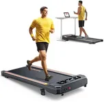 2.5HP Walking Pad, Treadmills for Home with Incline, Portable Under Desk Treadmill 130KG, with Lubricating Hole/Adjustable Speed/Remote & APP Control/Larger LED Screen, No Assembly