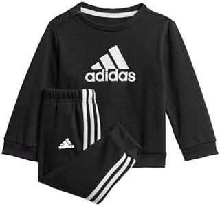 adidas Mixte bébé Bos Jog Ft Combinaison, Noir Blanc, 6 mois EU