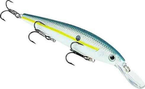 Strike King (HCKVDJ300D-590) KVD Deep Jerkbait 3-Hook Fishing Lure, Sexy Shad, 3/5 oz, 4.75"