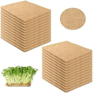 Legigo 24 Pack Jute Plant Grow Mat for Microgreens- 10" X 20" Hydroponic Grow Pads for 1020 Growing Trays, Hemp Fiber Mats Sprouting Pads Microgreens Growing Kit for Indoor Organic Wheatgrass Sprouts