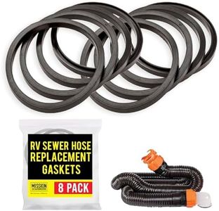 Mission Automotive [8 Pack] RV Sewer Hose Replacement Gaskets for Camco RhinoFLEX/Revolution/Easy-Slip - Equivalent to 39834 - Rubber Seal Fittings