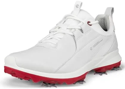 ECCO Women's Biom Tour Lace Waterproof Golf Shoe, White, 9-9.5