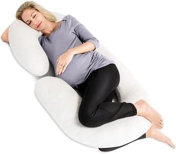 Full Body Maternity Pregnancy Pillow - 60-inch C-Shaped Pillows and Nursing Support Cushion with Washable Cover by Restorology